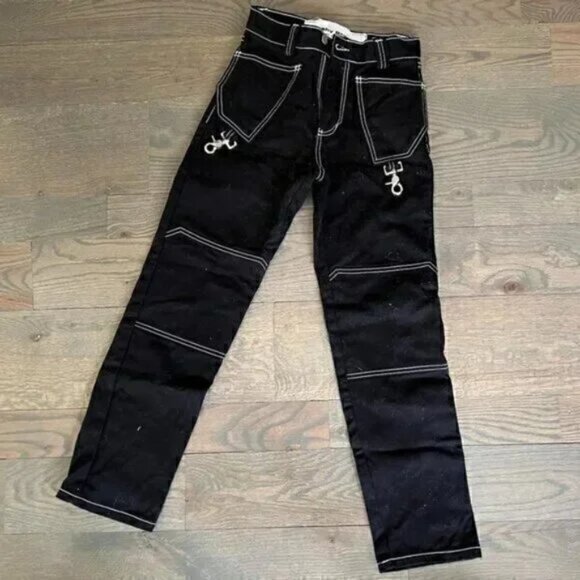 Brashy Studios Y2K Grunge Straight Leg Gotland Carpenter Jeans - Picture 2 of 8